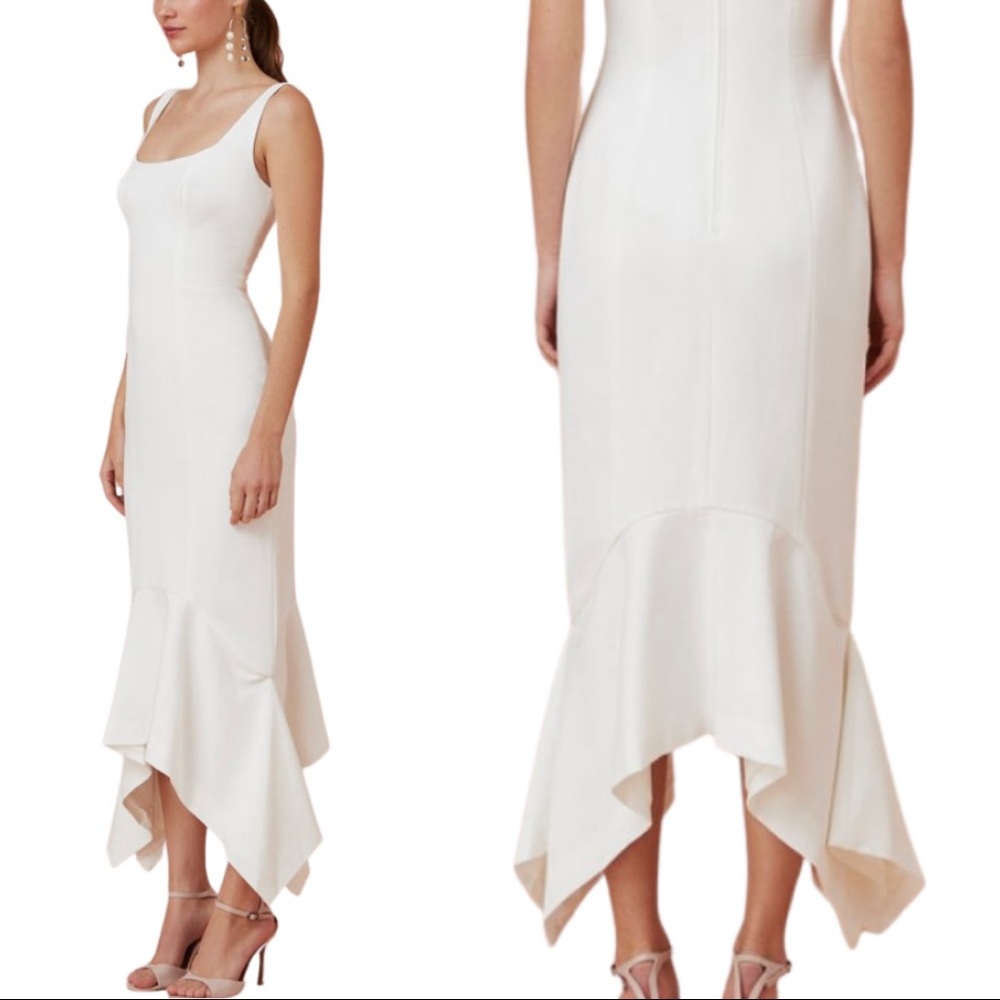 KEEPSAKE The Label Uptown Midi Dress Porcelain 6 - Picture 8 of 16